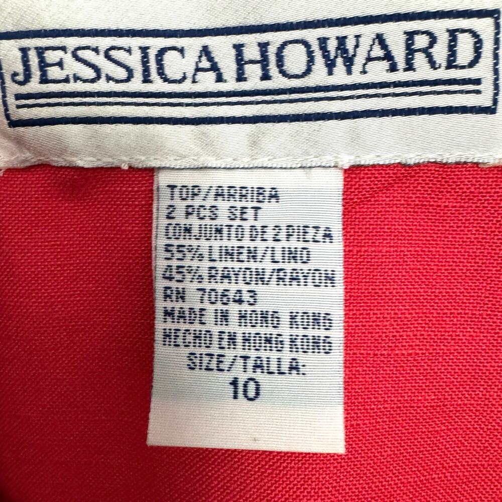 VTG Jessica Howard Wms 10 Linen Blend Sleeveless Maxi Dress With Matching Jacket - Picture 3 of 14